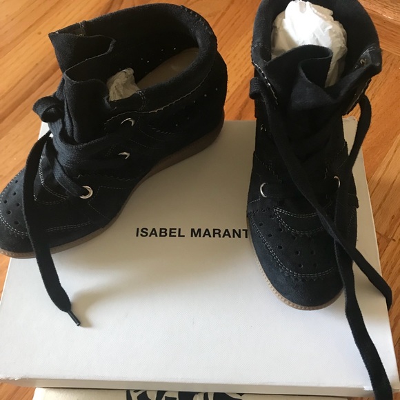 Isabel Marant VelvetStainerBasketHiddenWedgeBootie - Picture 3 of 6